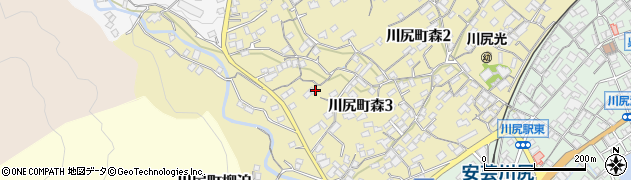 広島県呉市川尻町森周辺の地図
