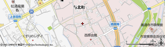 香川県善通寺市与北町3181周辺の地図