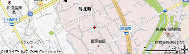 香川県善通寺市与北町3188周辺の地図