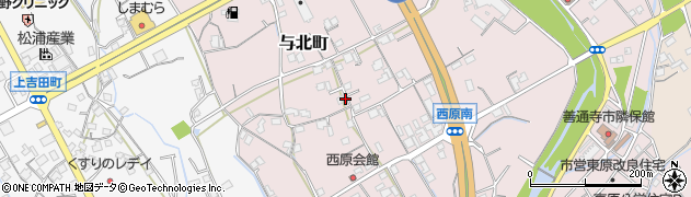 香川県善通寺市与北町3189周辺の地図
