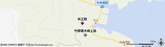 木江郵便局周辺の地図