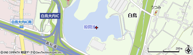 原間池周辺の地図