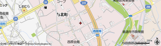 香川県善通寺市与北町3199周辺の地図