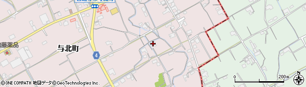 香川県善通寺市与北町583周辺の地図