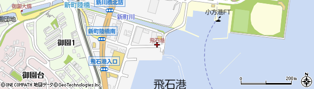 飛石港周辺の地図