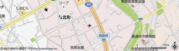 香川県善通寺市与北町3204周辺の地図