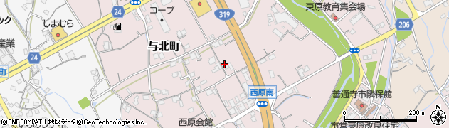 香川県善通寺市与北町3202周辺の地図