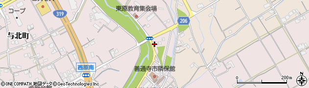 香川県善通寺市与北町2921周辺の地図