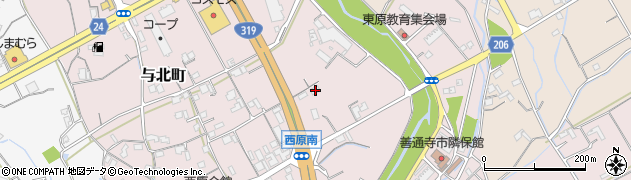 香川県善通寺市与北町3055周辺の地図
