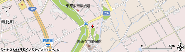 香川県善通寺市与北町2922周辺の地図