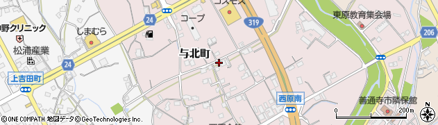 香川県善通寺市与北町3195周辺の地図