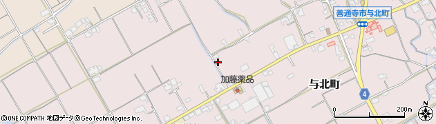 香川県善通寺市与北町881周辺の地図