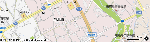 香川県善通寺市与北町3210周辺の地図