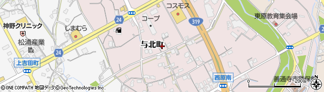 香川県善通寺市与北町3218周辺の地図