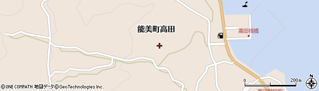 広島県江田島市能美町高田周辺の地図