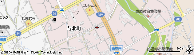 香川県善通寺市与北町3209周辺の地図