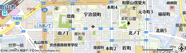 和歌山県和歌山市北町周辺の地図