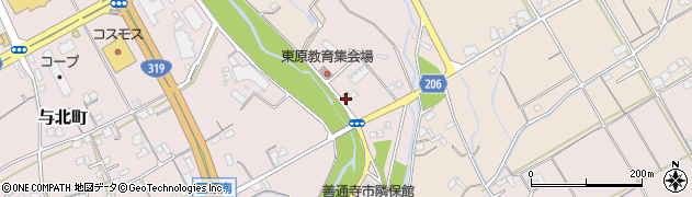 香川県善通寺市与北町2958周辺の地図