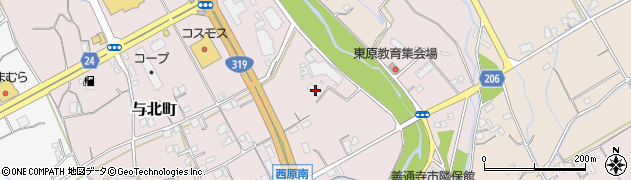 香川県善通寺市与北町3034周辺の地図