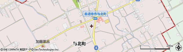 香川県善通寺市与北町1012周辺の地図