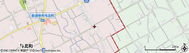 香川県善通寺市与北町566周辺の地図