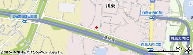 香川県東かがわ市川東1077周辺の地図