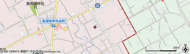 香川県善通寺市与北町609周辺の地図
