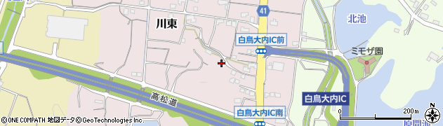 香川県東かがわ市川東1195周辺の地図