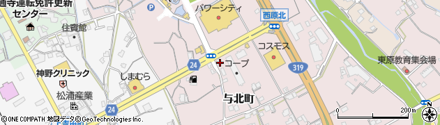 香川県善通寺市与北町3280周辺の地図
