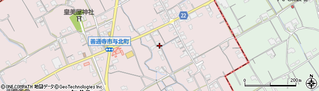 香川県善通寺市与北町673周辺の地図