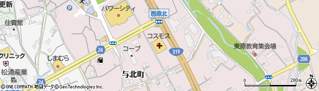 香川県善通寺市与北町3322周辺の地図