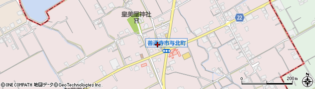 香川県善通寺市与北町974-1周辺の地図