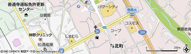 香川県善通寺市与北町3241周辺の地図