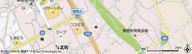 香川県善通寺市与北町3334周辺の地図