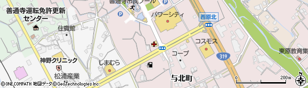 香川県善通寺市与北町3242周辺の地図
