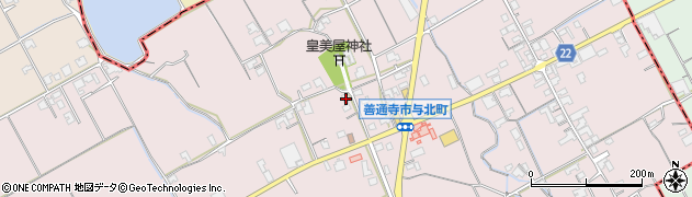 香川県善通寺市与北町957周辺の地図