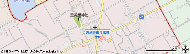 香川県善通寺市与北町982周辺の地図