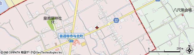 香川県善通寺市与北町671周辺の地図