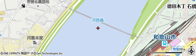 河西橋周辺の地図