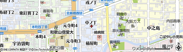 和歌山県和歌山市北新（中ノ丁）周辺の地図