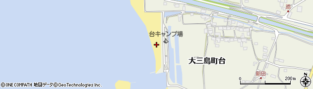 台海水浴場周辺の地図