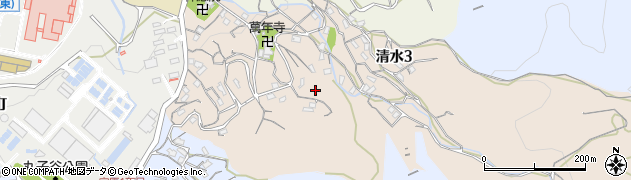 広島県呉市清水周辺の地図