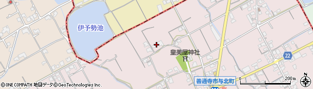 香川県善通寺市与北町836周辺の地図