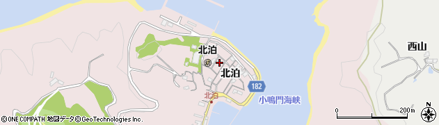 徳島県鳴門市瀬戸町北泊北泊164周辺の地図