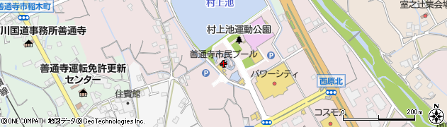 善通寺市民プール周辺の地図