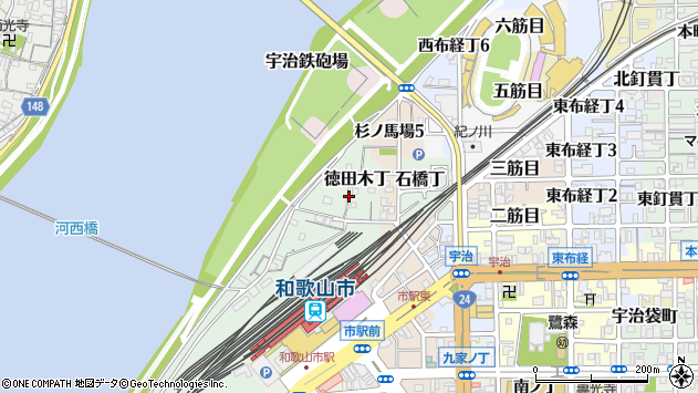 〒640-8201 和歌山県和歌山市石橋丁の地図