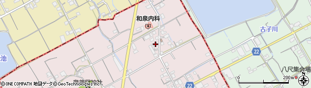 香川県善通寺市与北町761周辺の地図