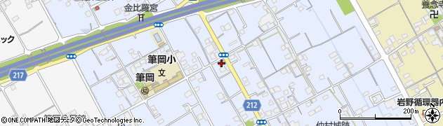 善通寺中村郵便局周辺の地図