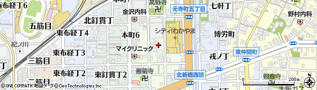 和歌山県和歌山市元寺町（東ノ丁）周辺の地図