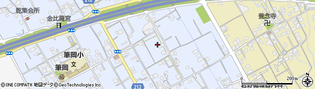 香川県善通寺市中村町周辺の地図